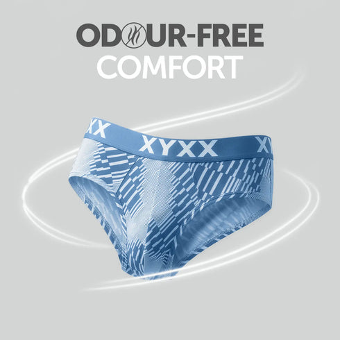XYXX Matrix Cotton-Modal Briefs Cascade Blue