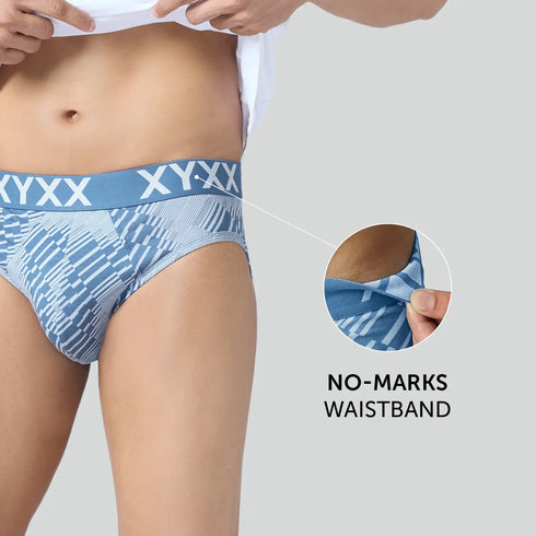 XYXX Matrix Cotton-Modal Briefs Cascade Blue