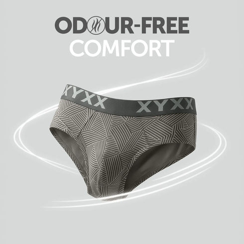 XYXX Matrix Cotton-Modal Briefs Linear Grey