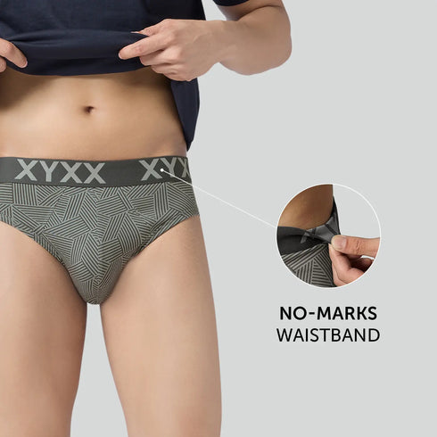 XYXX Matrix Cotton-Modal Briefs Linear Grey