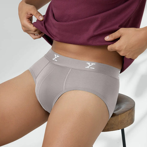 XYXX Cloudsoft Modal Briefs - Ash Grey