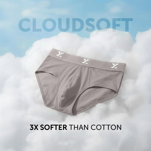 XYXX Cloudsoft Modal Briefs - Ash Grey