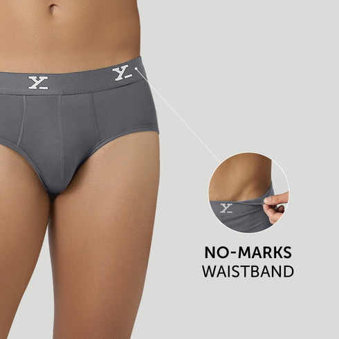 XYXX Cloudsoft Modal Briefs - Charcoal Grey