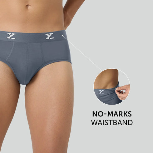 XYXX Cloudsoft Modal Briefs - Slate Blue