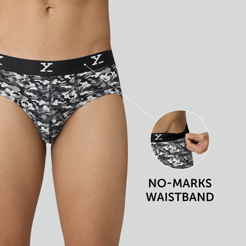 XYXX Shuffle Modal Briefs Camouflage Grey
