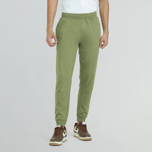XYXX Cruze French Terry Cotton Joggers Olive Green