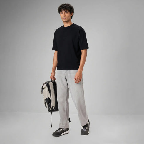 XYXX Boxy Oversized Crewneck T-shirt - Pitch Black
