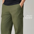 XYXX Textured Wide-Straight Fit Cargo Pants - Olive Green