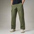 XYXX Textured Wide-Straight Fit Cargo Pants - Olive Green