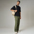XYXX Textured Wide-Straight Fit Cargo Pants - Olive Green