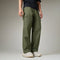 XYXX Textured Wide-Straight Fit Cargo Pants - Olive Green