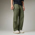 XYXX Textured Wide-Straight Fit Cargo Pants - Olive Green