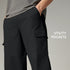 XYXX Textured Wide-Straight Fit Cargo Pants - Onyx Black
