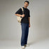 XYXX Textured Wide-Straight Fit Cargo Pants - Midnight Blue