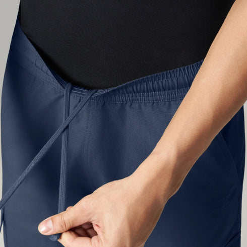 XYXX Textured Wide-Straight Fit Cargo Pants - Midnight Blue
