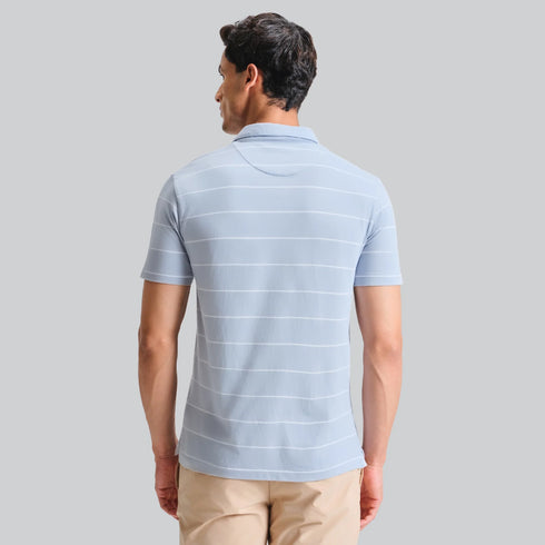 XYXX Linea Cotton Polo T-shirt - Sky Blue