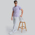 XYXX Linea Cotton Polo T-shirt - Misty Lilac