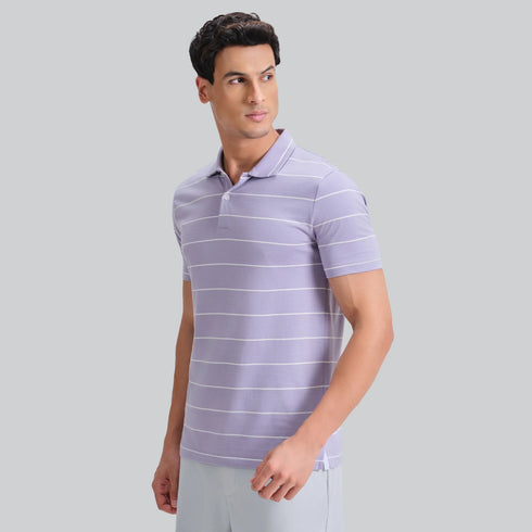 XYXX Linea Cotton Polo T-shirt - Misty Lilac