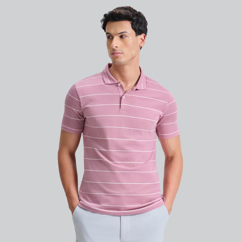 XYXX Linea Cotton Polo T-shirt - Dusty Pink