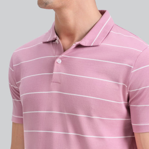 XYXX Linea Cotton Polo T-shirt - Dusty Pink