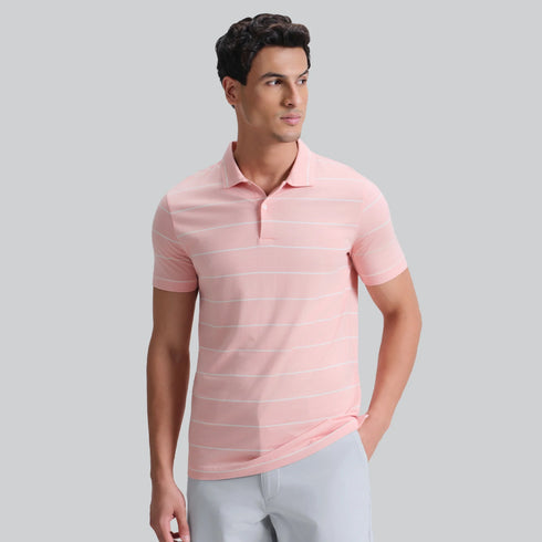 XYXX Linea Cotton Polo T-shirt - Coral Pink