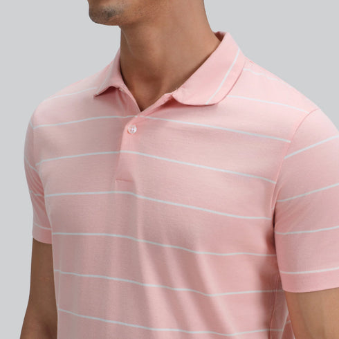 XYXX Linea Cotton Polo T-shirt - Coral Pink