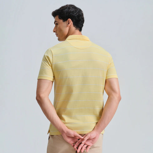 XYXX Linea Cotton Polo T-shirt - Butter Yellow