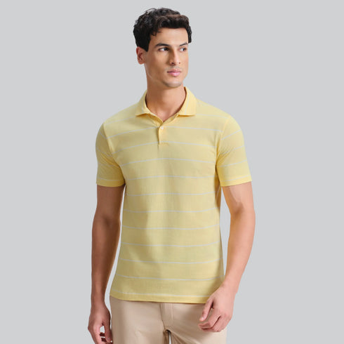 XYXX Linea Cotton Polo T-shirt - Butter Yellow