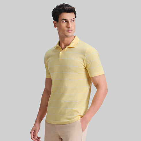 XYXX Linea Cotton Polo T-shirt - Butter Yellow