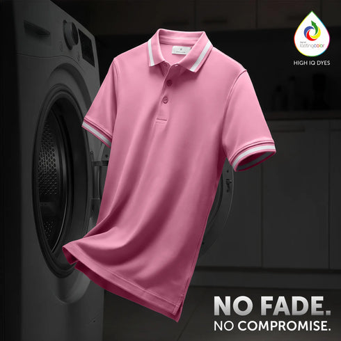 XYXX Pique Polo T-shirt - Vintage Pink