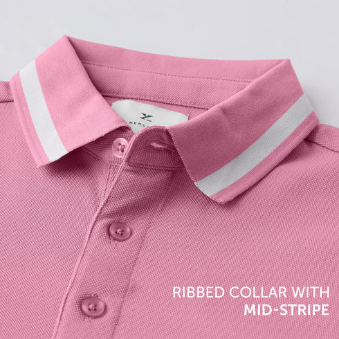 XYXX Pique Polo T-shirt - Vintage Pink