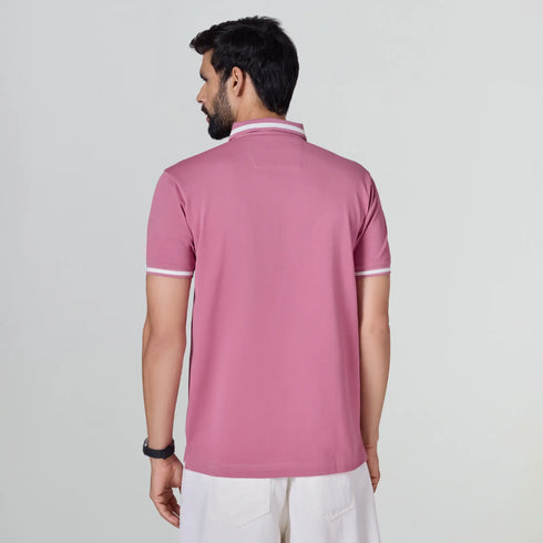 XYXX Pique Polo T-shirt - Vintage Pink