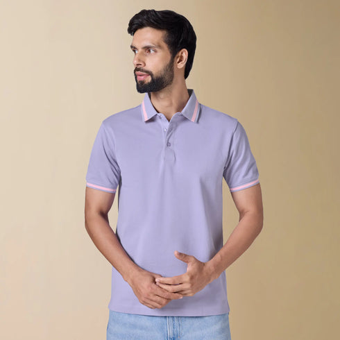 XYXX Pique Polo T-shirt - Purple Mist