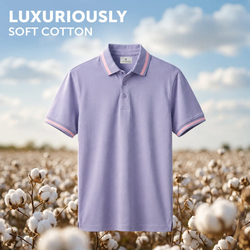 XYXX Pique Polo T-shirt - Purple Mist