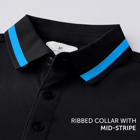 XYXX Pique Polo T-shirt - Black Knight