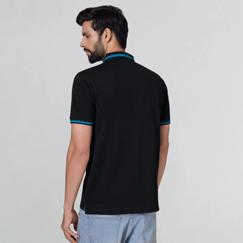 XYXX Pique Polo T-shirt - Black Knight