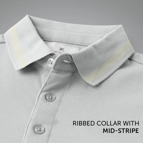 XYXX Pique Polo T-shirt - Grey Mist