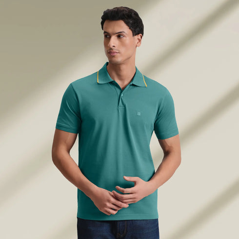 XYXX Pique Polo T-shirt - Aqua Green