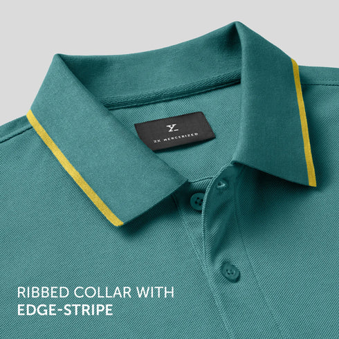 XYXX Pique Polo T-shirt - Aqua Green