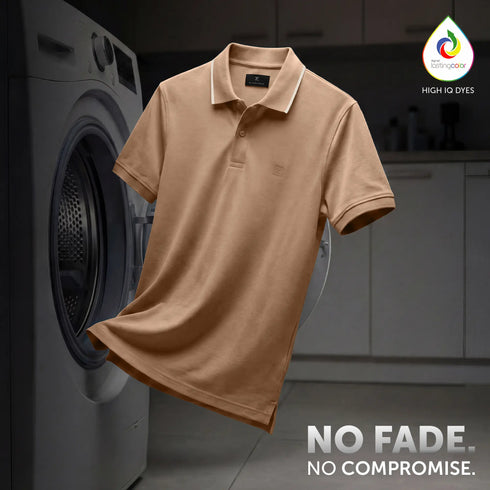 XYXX Pique Polo T-shirt - Mocha Brown