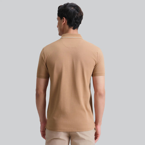 XYXX Pique Polo T-shirt - Mocha Brown