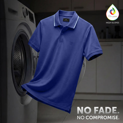 XYXX Pique Polo T-shirt - Iris Blue