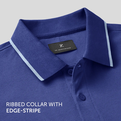 XYXX Pique Polo T-shirt - Iris Blue