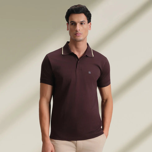 XYXX Pique Polo T-shirt - Espresso Brown