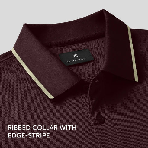 XYXX Pique Polo T-shirt - Espresso Brown