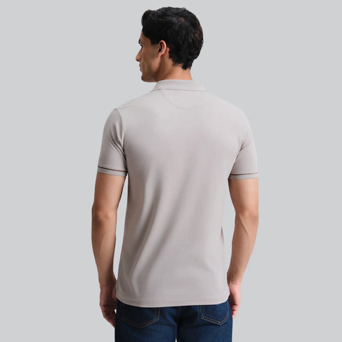 XYXX Pique Polo T-shirt - Warm Grey