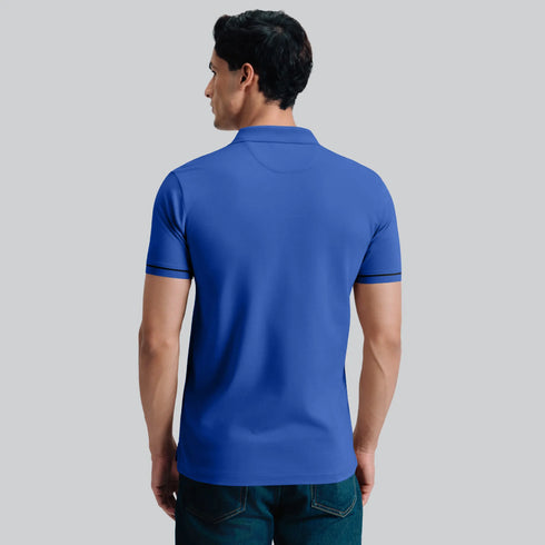 XYXX Pique Polo T-shirt - Olympic Blue