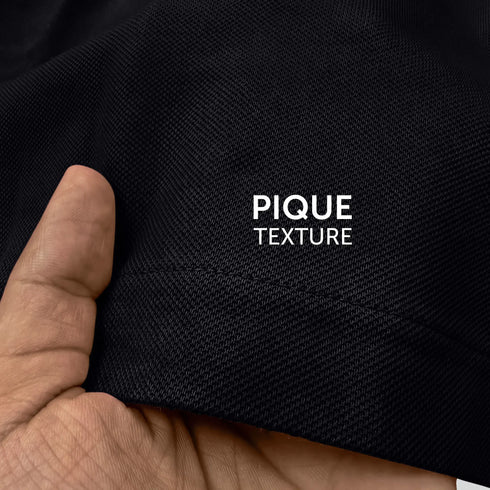 XYXX Pique Polo T-shirt - Pitch Black