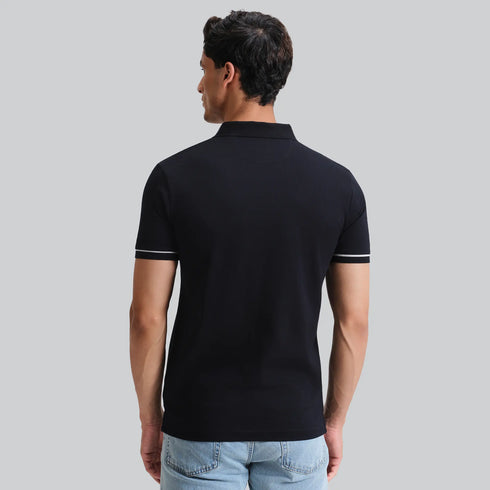 XYXX Pique Polo T-shirt - Pitch Black