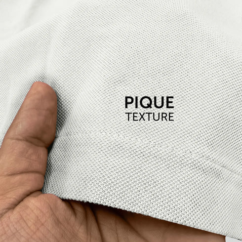 XYXX Pique Polo T-shirt - Almond White